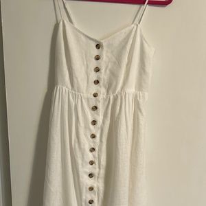 Mid length white dress